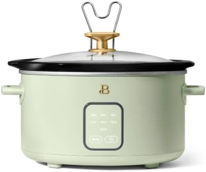 6 Qt Programmable Slow Cooker Elegant Kitchenware Touch-Activated Display For Easy And Healthy Meals (Sage Green)