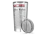 Stainless Steel Tumbler Insulated 20oz 30oz Ncis Hot Funny Travel Cups Gibbs Mug Rules Coffee Cup Leroy Wine Iced Tea Jethro Cold Signature 69 Suit Fo, White