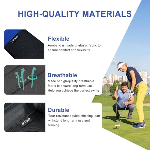 Arttodo Golf Training Kit with Arm Band & Wrist Strap, Golf Swing Training Aid to Correct Wrist Angle and Develop Muscle Memory for Beginner Golfers by Arttodo - Image 5