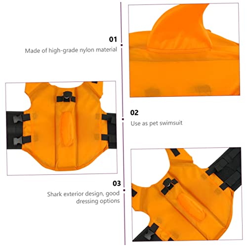 Dog Shark Life Vest Swimsuit Small Dog Water Vest Dog Buoyancy Aid Puppy Swimming Costume Dog Swimming Costume Puppy Swimming Vest Dog Vest Float Inflatable Vest Nylon Puppy #TOP1
