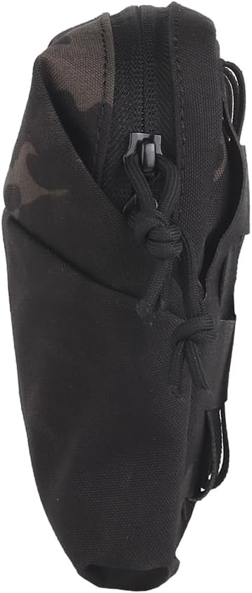 Multifunctional 6x5 Inch Tactical Pouch, MOLLE-Compatible Utility Pouch with Shock Cord & Interior Loop Panel for NVGs, IFAK, Flashbang, Gear Organization