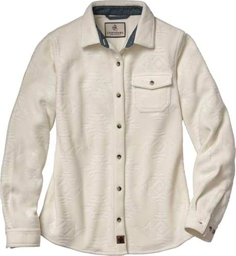 Legendary Whitetails Women's Trail Guide Fleece Button Down Shirt, Pristine,