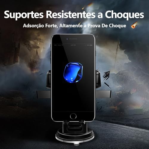 Suporte De Celular Para Carro Universal Veicular Para Gps Smartphone 360° C/Ventosa que Gruda no Pai
