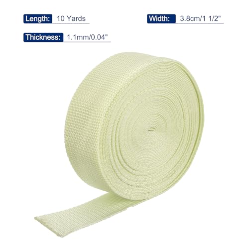 Image of MECCANIXITY Lightweight Polypropylene Webbing Strap 1.5 inch 10 Yard Backpack Strapping Band Apricot for Outdoor Luggage Cargo Straps