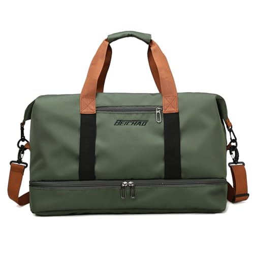 Travel Duffel Bag Sports Gym Swim Yoga Weekender Overnight Bags With Shoe Compartment for Women Men