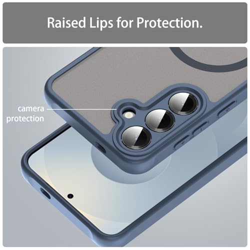 Coque Samsung Galaxy S25 MagSafe Asuwish bleu mat - 4