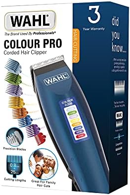 Wahl Colour Pro Corded Clipper, Head Shaver, Men's Hair Clippers, Colour Coded Guides, Family at Home Haircutting