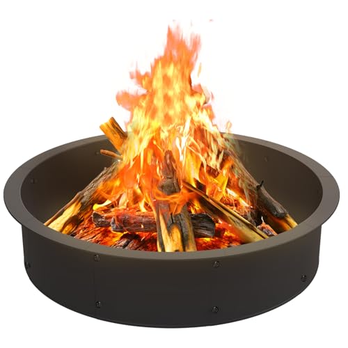 Fire Pit Ring Outdoor 46 Inch Outer 43 Inch Inner Round Firepit Accessories by OUSHENG - Used condition - US$41.59