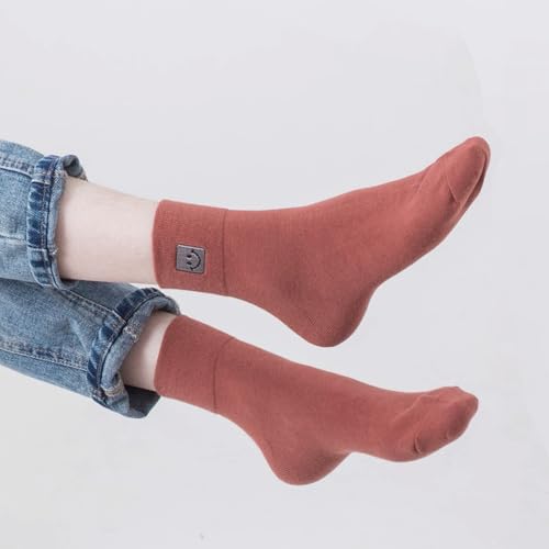 Image of HUGSWEET Thin Soft Cotton Crew Socks for Women Ankle above Bootie Socks Gifts for Women 5-10 Pairs