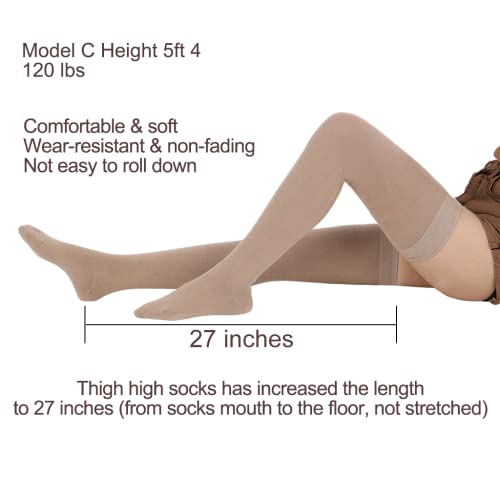 Image of EZFS PLUS Thigh High Socks for Women Extra Long and Thick Over the Knee Cotton Boot Stockings Leg Warmer for Girls