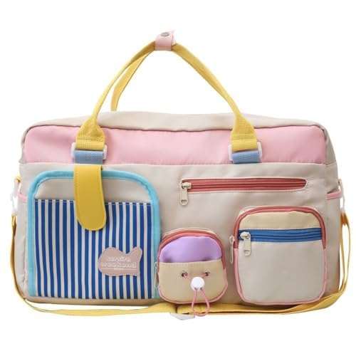 burmy Small Gym Bag for Women, Travel Duffle Bag Carry On Weekender Bag with Shoe Compartment, Z4#Beige, Gym Bag&Toiletry Bag-picture-22