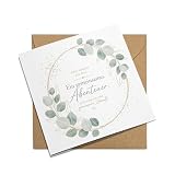 FORYOU24 Premium Hochzeitskarte mit Umschlag aus Kraftpapier - Karte Hochzeit für Brautpaar - Glückwunschkarte zur Hochzeit Abenteuer (KT_221)
