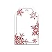 50 Red Snowflakes Printed Gift Tags 2-1/4"x3-1/2"