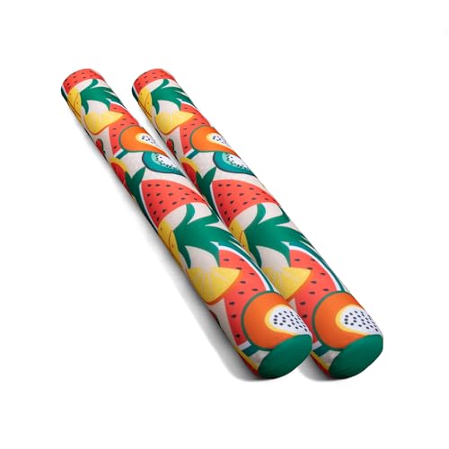 Big Joe Noodle 2 Pack No Inflation Needed Pool Float, Fruit Salad Doubled-Sided Mesh, Quick Draining Fabric, 4 Feet Jumbo