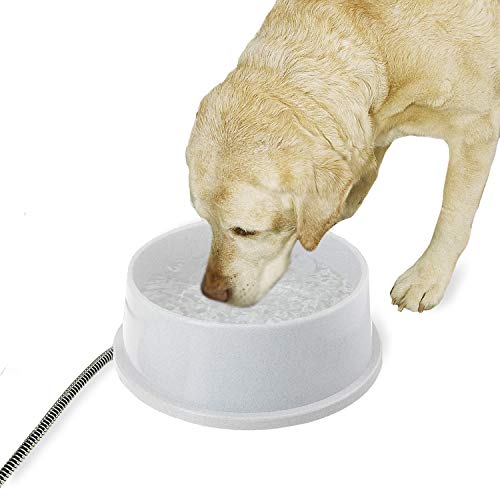 K&H Pet Products Thermal-Bowl Heated Water Bowl for Cats & Dogs Outside, Safety Listed Outdoor Heated Dog Dish for Pets, Automatic No Freeze, Anti Chew Cord - 1.5 Gallons Granite 25W by K&H Pet Products - Used condition - US$28.74