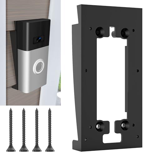 Vinyl Siding Doorbell Wall Mount Kit Fit for Ring/Video Doorbell, Compatible with Ring 2, Ring 3, Ring 3 Plus Video Doorbell Doorbell Siding Mount (4-Inch Standard Siding Only)