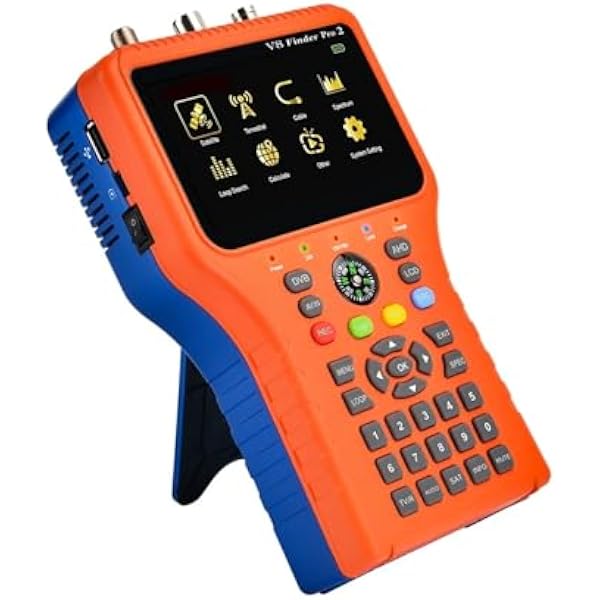 V8 cyfrowa wizjer telewizji satelitarnej z ekranem TFT LCD kompas DVB-S2X/S2/S/T2/T/C miernik sygnału kablowego Do instalacji antenowej
