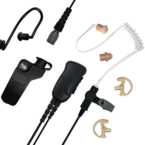 Sheepdog Microphones Quick Disconnect Police Lapel Mic, Compatible with Kenwood P25 NEXEDGE NX and TK Series Radios, Law Enforcement Earpiece Headset