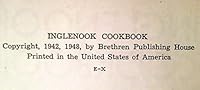 Inglenook Cookbook B000NVPVAU Book Cover