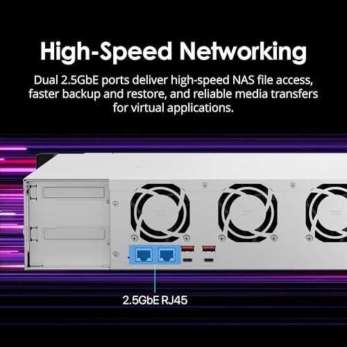 Image of QNAP TS-873AeU-RP-4G-US 8 Bay High-Speed Short Depth Rackmount Rackmount Dual-2.5GbE NAS AMD Ryzen CPU, 4GB DDR4 Memory and 2.5GbE (2.5G /1G /100M) Network Connectivity (Diskless)