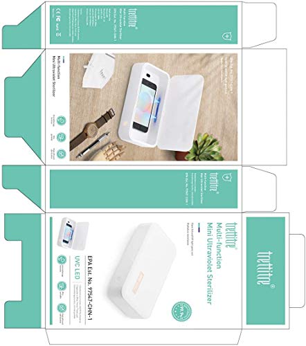 Uv Light Sanitizer Box Uvc Sterilizer For Phone Ultraviolet Clean 99.99% For Toothbrush Jewelry Glasses Nail Tools Keys Aromatherapy (White) #TOP6