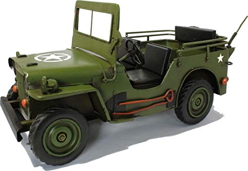 Antik 2000 großes Modell Willys Jeep US Army Handarbeit Metall