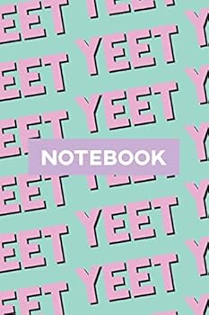 Paperback Notebook: Yeet Pink Black Typography Meme Pattern Book