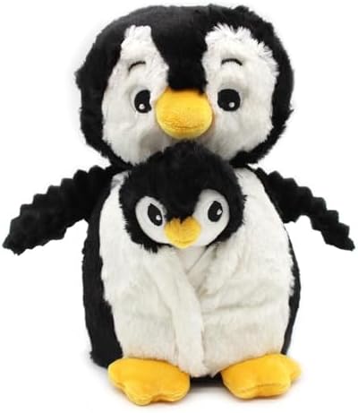 Les Déglingos Peluche pingouin Iglou maman et son bébé 25 cm (Les Ptipotos), vue 4
