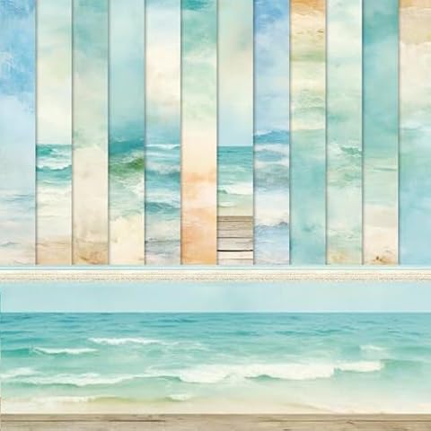 24 Sheets Blue Ocean Scrapbooking Paper Cover
