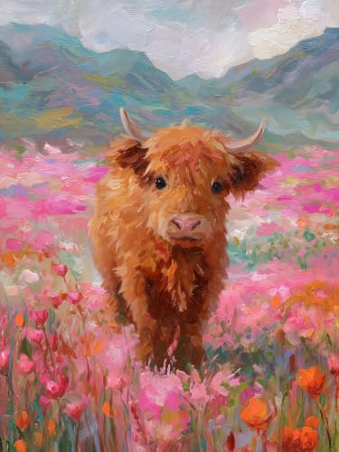 Highland Cow Diamond Art Kits for Adults, Diamond Painting Kits for Adults