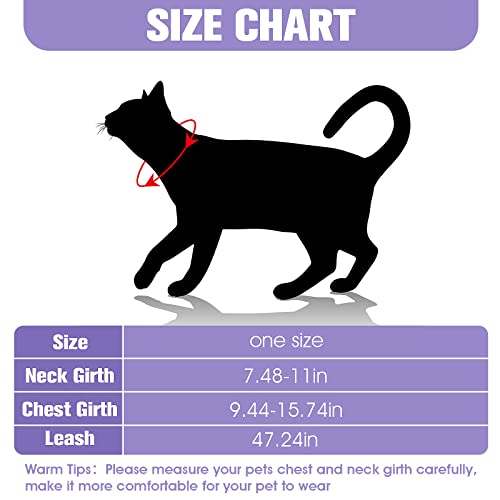 Tiesome Cat Harness And Leash Set, Adjustable Bowknot Plaid Cat Leash Strap Set For Kitten Outdoor Indoor Use Walking Travel Petsafe Harness (Blue And White Grid) #TOP1