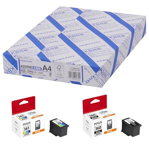 �y �ŒZ ���� ����Z�b�g �z KB�p�� A4 500�� �{ �����C���N BC-360 �u���b�N BC-361 �J���[ �Z�b�g PIXUS�Ή� �R�s�[�p�� �v�����^�[�p�� �C���N�J�[�g���b�W