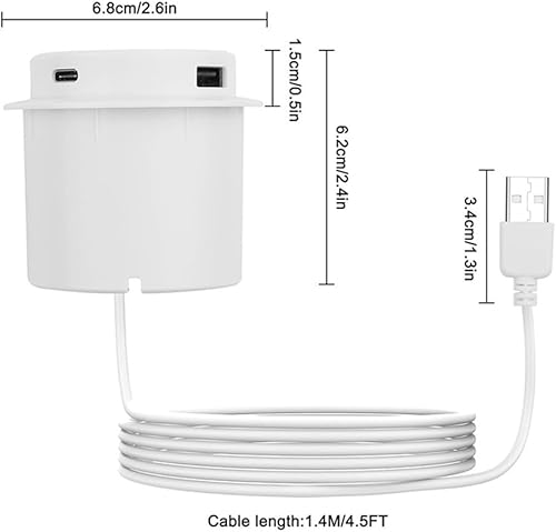 Miniatura 4 de Estación de carga inalámbrica rápida 3 en 1 con salida de 10 W, enchufe USB de escritorio desplegable para smartphone, reloj inteligente y