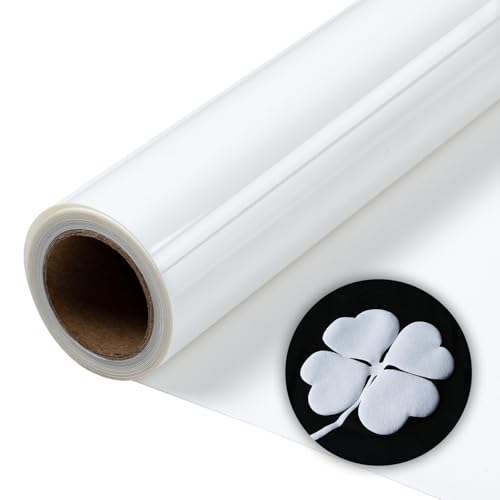 Aoder White Puff Vinyl Heat Transfer - 12 x6ft White HTV 3D Puff Heat Transfer Vinyl Puffs Iron On Vinyl for T Shirt Compatible with All Cutting Machines