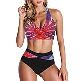 WILLBEST Badeshorts Damen Strandkleid Damen unterwäsche Strand Bikini bauchweg Hose Sport BH bauchweg Hose Bikini Push up high Waist Badeanzug 158 mädchen Maximizer