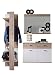 Produktbild trendteam smart living Garderobe 3tlg.-Set Campus, 165 x 187 x 38 cm in Eche San Remo (Nb.) und Weiß mit viel Stauraum