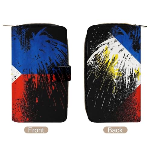 Philippines Eagle Flag Long Wallet for Women Men Purses Coin Pouch Credit Card Holder Organizer3