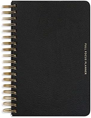 Full Focus Leather Coil Planner by Michael Hyatt - The #1 Daily Planner to Set Annual Goals, Increase Focus, Eliminate Overwhelm, and Achieve Your Biggest Goals - Hardcover (Black)