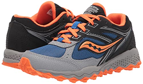 Saucony Cohesion Tr14 Lace To Toe Running Shoe, Black/Blue/Orange, 11 Wide Us Unisex Big_Kid #TOP7