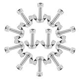 SHOWERORO Juego de 14 Piezas de Alfileres Metálicos de Acero Inoxidable para Torno de Alfarero con Tornillos y Tuercas de Ala Plateadas Kit de Sujeción Manual para Cerámica y Bricolaje