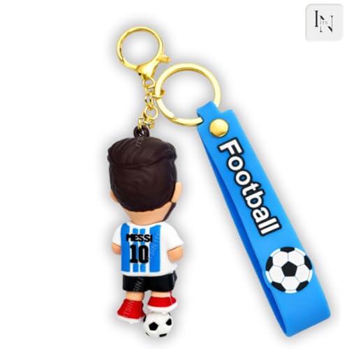 Image of Football jersey Keychain | Ronaldo key chains | messi Keychain | 3D Cute silicone key chain for bike men | soccer Keyring gifts for boys | anime key holder for bag