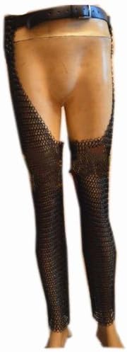 PREMIER MW Unique Christmas Gift Chain Mail Leggings Butted Chainmail Chausses Blackend Standard Black