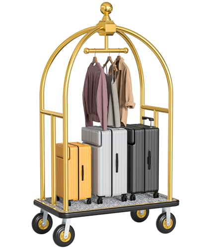 Hotel Luggage Cart 1300LBS Capacity 8 Wheels