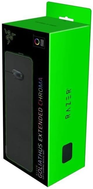 Razer Goliathus Extended Chroma - RGB aydınlatmalı ekstra büyük yumuşak XXL oyun faresi altlığı (kablo tutucu, kumaş yüzey, kapitone kenar, tüm fareler için optimize edilmiş) siyah