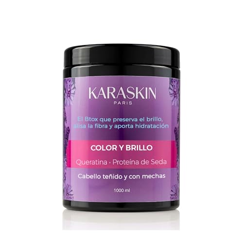 Karaskin – Mascarilla Capilar Profesional | Queratina, Proteína de Seda | Hidratante, Reparadora | 1000 ml (Violet)
