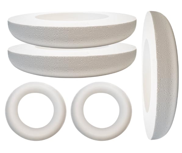 Demi-couronne plate polystyrène 250 mm pour arrangement floral mariage et Noël x3