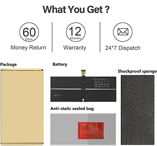 Bateria Para Notebook G3HTA036H DYNK01 Replacement for Microsoft Surface 1st 2nd Gen 1782 2015 Serie