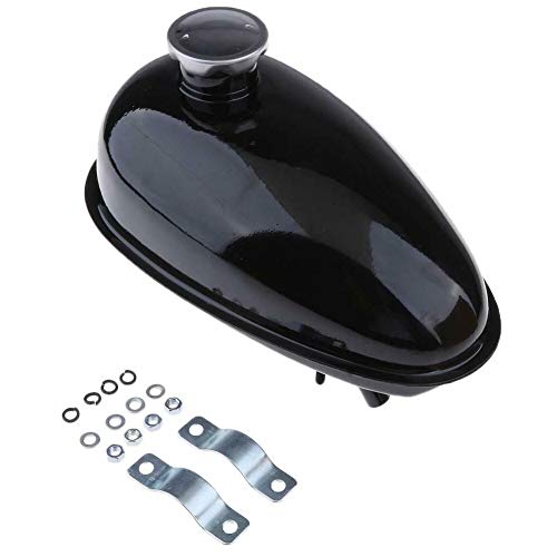 Carkio Motorisierter Benzintank für Fahrräder, 3 l, Schwarz, Eisen, Universell, Fahrrad, Treibstofftank, Benzintank