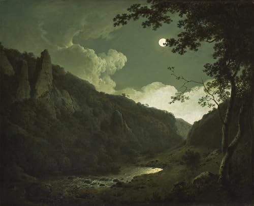 Art Mural Dovedale Wright de Derby Poster Vintage pour une Ambiance Cosy de Chambre
