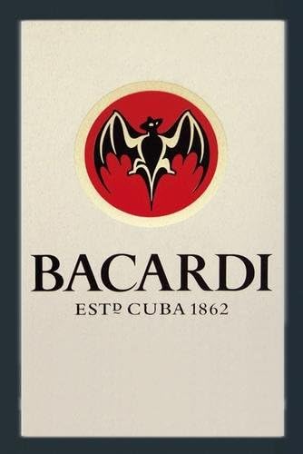 Bacardi - Bar Mirror (Classic Logo) (Size: 9" x 12")